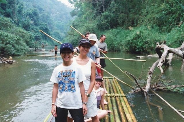 Rafting en balsa de bambú