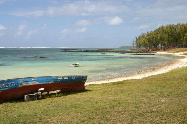 Césped hasta la playa