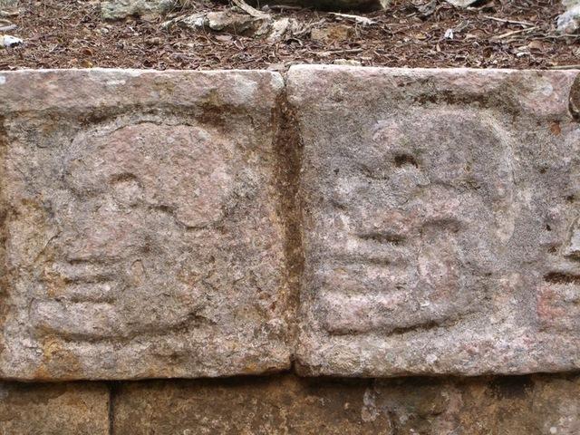 Grabados en la plataforma de los cráneos